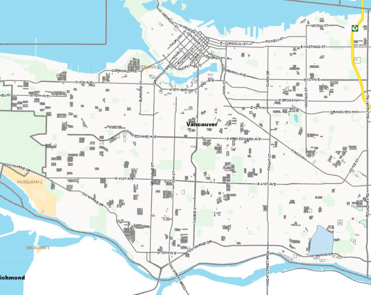 Grey areas indicate current Block Watch neighbourhoods.